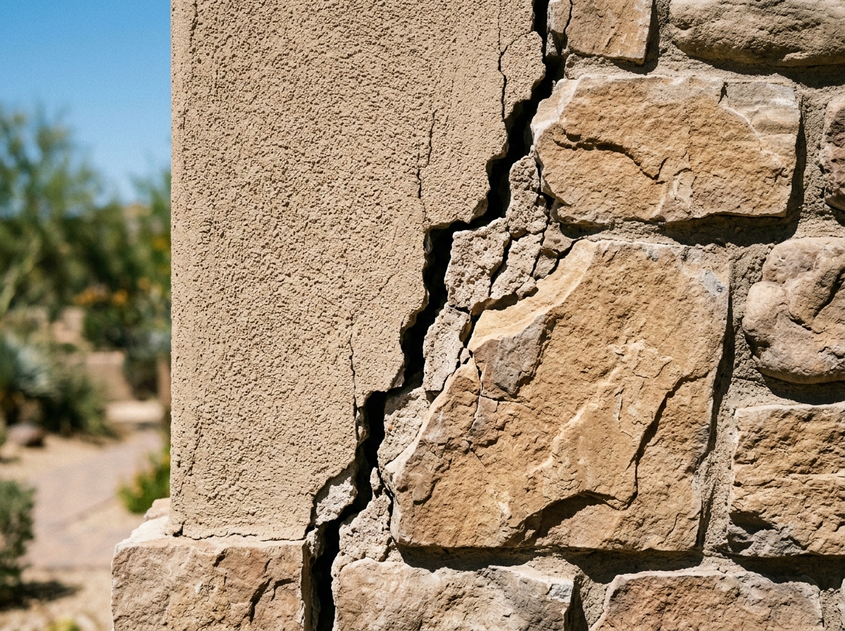 Exterior Masonry & Stucco Gaps inspection and engineering diagnosis in Scottsdale