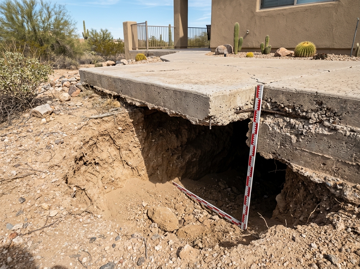 Sub-Slab Void Washouts inspection and engineering diagnosis in Scottsdale